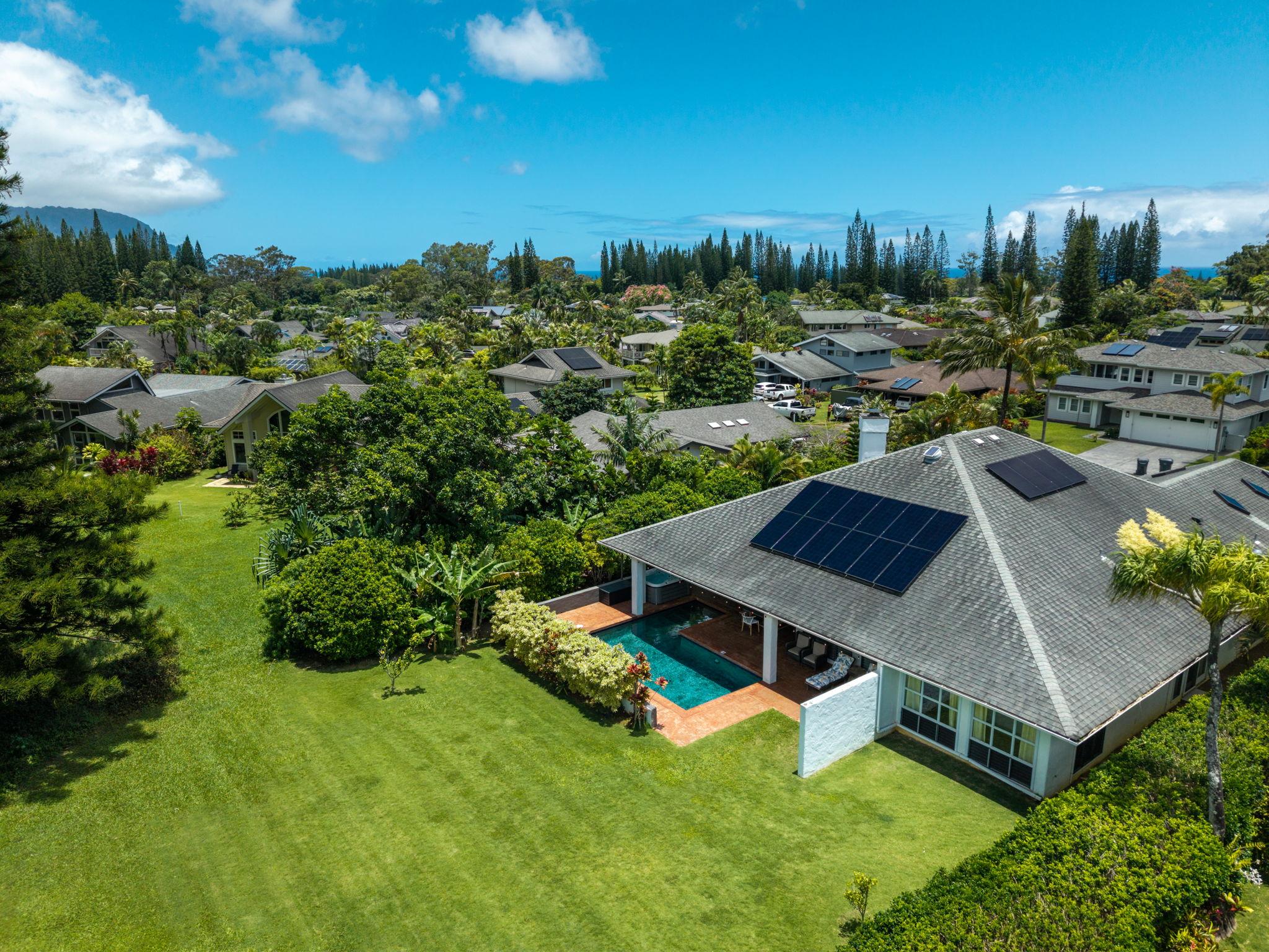 Emmalani Pool House luxury Kauai island vacation rental in Princeville with private pool near Hanalei Bay