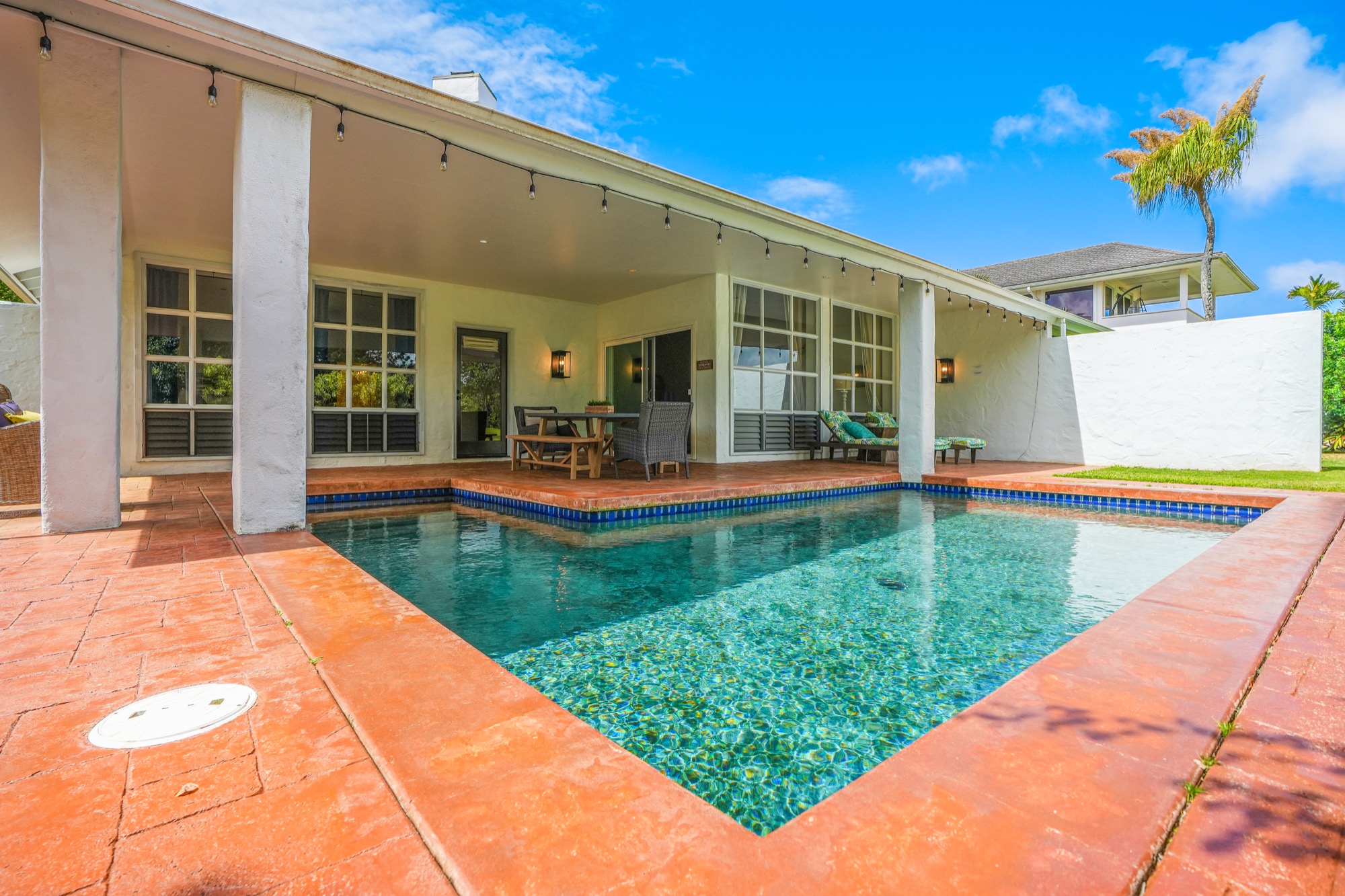Emmalani Pool House luxury Kauai island vacation rental in Princeville with private pool near Hanalei Bay